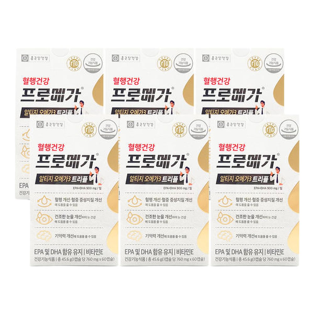 종근당건강 프로메가 알티지 오메가3 트리플 760mg x 60캡슐 x 6박스 /An 60정