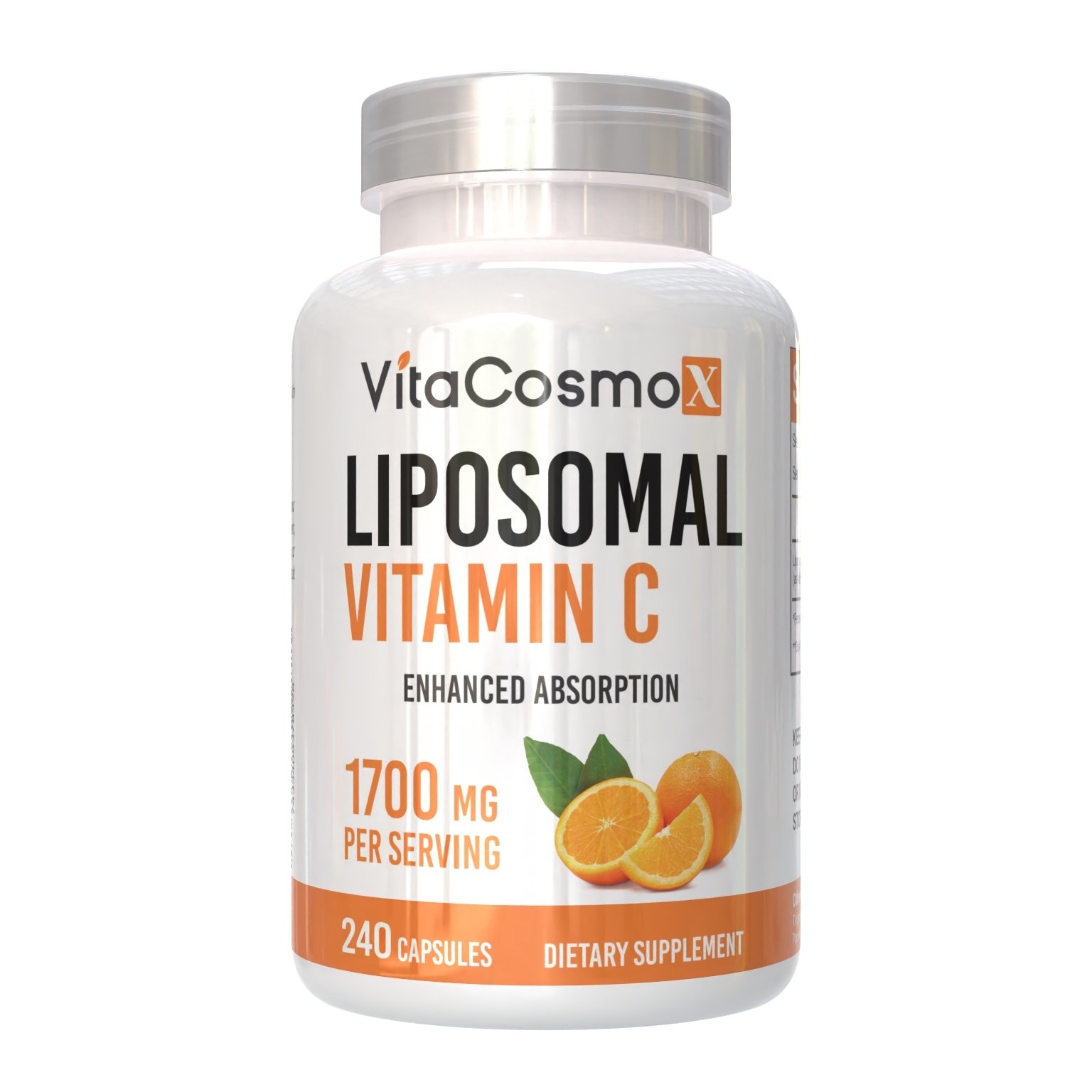 VitaCosmoX 비타코스모 리포조말 비타민C 1600mg 리포솜 비타민C 야채캡슐 1개 240정