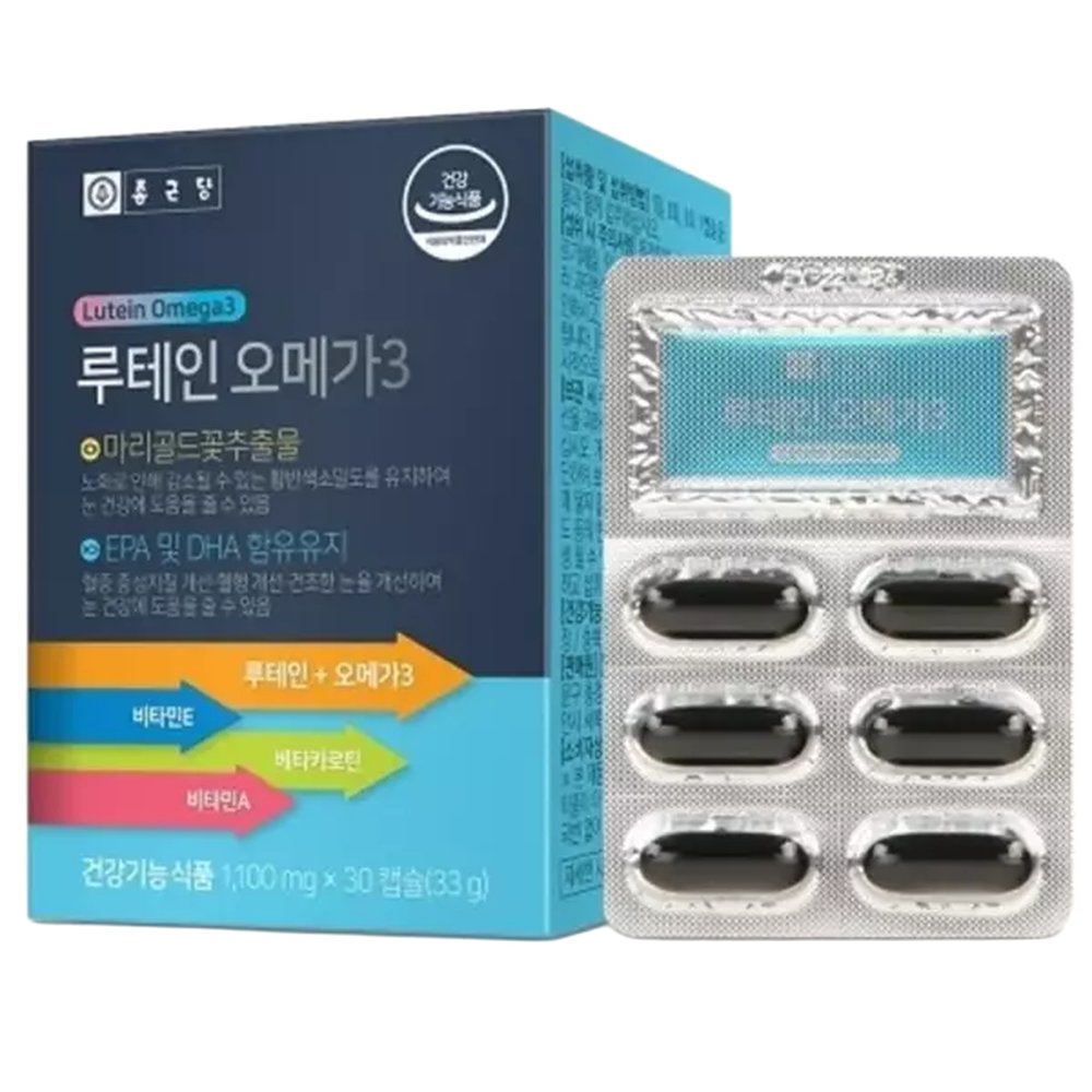 베타카로틴 루테인 오메가3 1100mg 30캡슐 월 어덜트 1개 30정