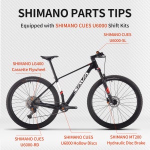 SAVA 뉴 란탑 610/611 카본 파이버 산악 자전거, 시마노 CUES U6000 11단 구성품을 갖춘 MTB 성인용 산악 자전거