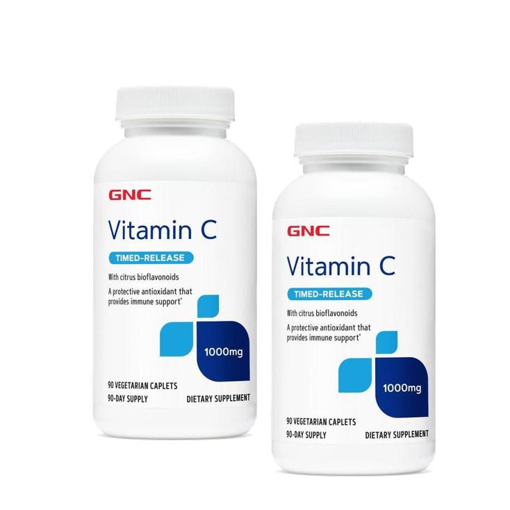 GNC 비타민 C 1000mg 90캡슐 x 2통 Vitamin 2개 90정
