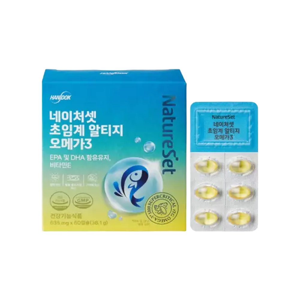 네이처셋 초임계 알티지오메가3 60캡슐 1개 60정