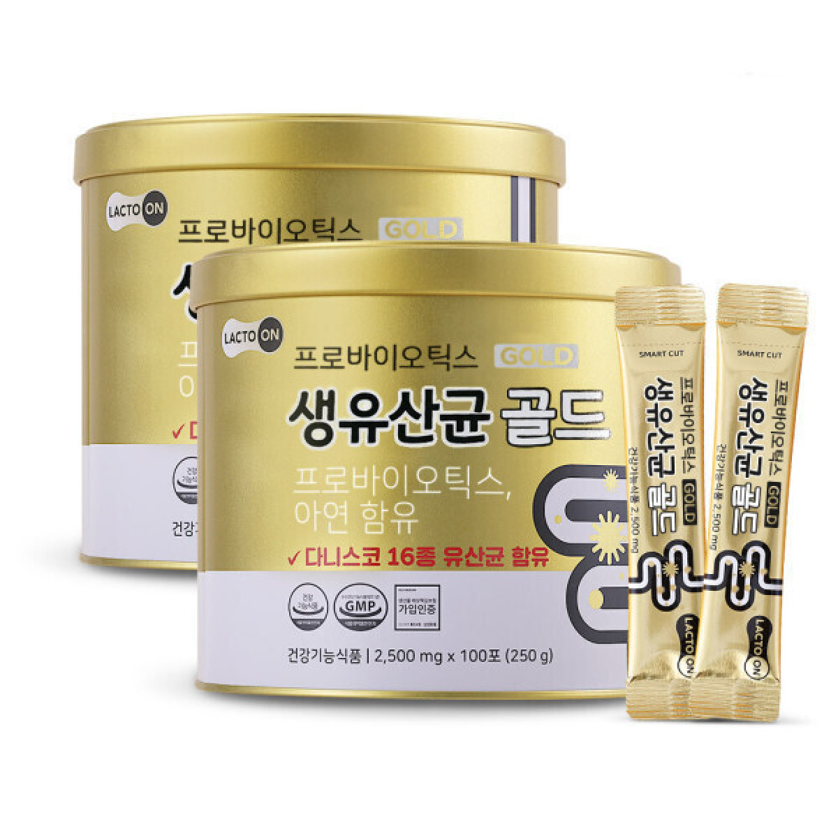 락토온 프로바이오 생유산균 골드 (200일) 아연+유산균배양건조물+프락토올리고당 1개 2.5g 1정