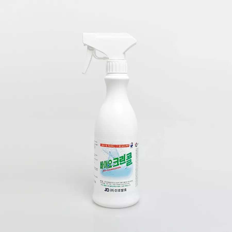 혜명생필품마트 바이오크린콜 450ML 1개 식품첨가물 가구살균소독제 발효알콜75% 대표 이미지