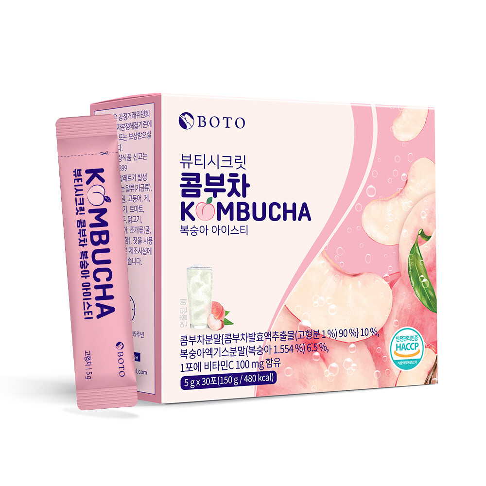 코스팜 보뚜 뷰티시크릿 콤부차 복숭아 아이스티