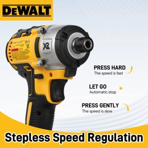 DEWALT DCF887 컴팩트 브러시리스 임팩트 드라이버 20V 205Nm 토크 3250rpm 가정 수리 및 건설 작업을 위한 무단 변속 속도