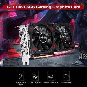 휴대용 GTX1060 6GB 게이밍 그래픽 카드 1506MHz/2002MHz 6GB/GDDR5/192bit 메모리 듀얼 쿨링 팬 디자인 3*DP+HD 출력 포트