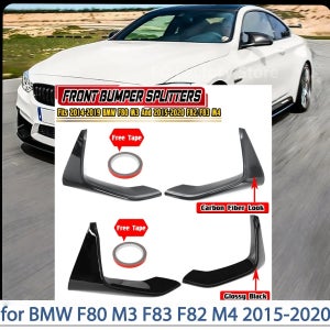 BMW F80 M3 2014-2019 및 F82/F83 M4 15-2020 프론트 범퍼 립 바디 키트용 페어 카 프론트 범퍼 립 스플리터 카나드 스포일러