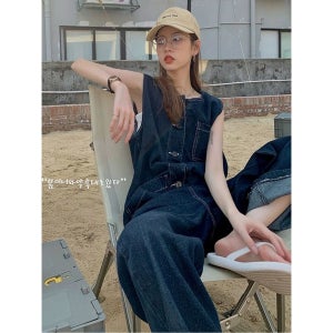마이스토어 데님 여성 점프슈트 오버핏 작업복 바지