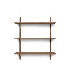 Ferm Living Ferm Living Sector Triple/Wide Shelf Smoked Oak/ Brass 16320677937497