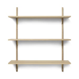 Ferm Living 펌리빙 Sector Shelf Triple Wide Oak Brass 디자인소품 16320704348505