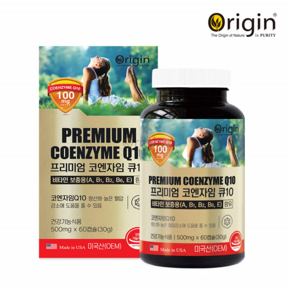 오리진 프리미엄 코엔자임 큐10 Q10 500mg x 60캡슐 1박스 60정