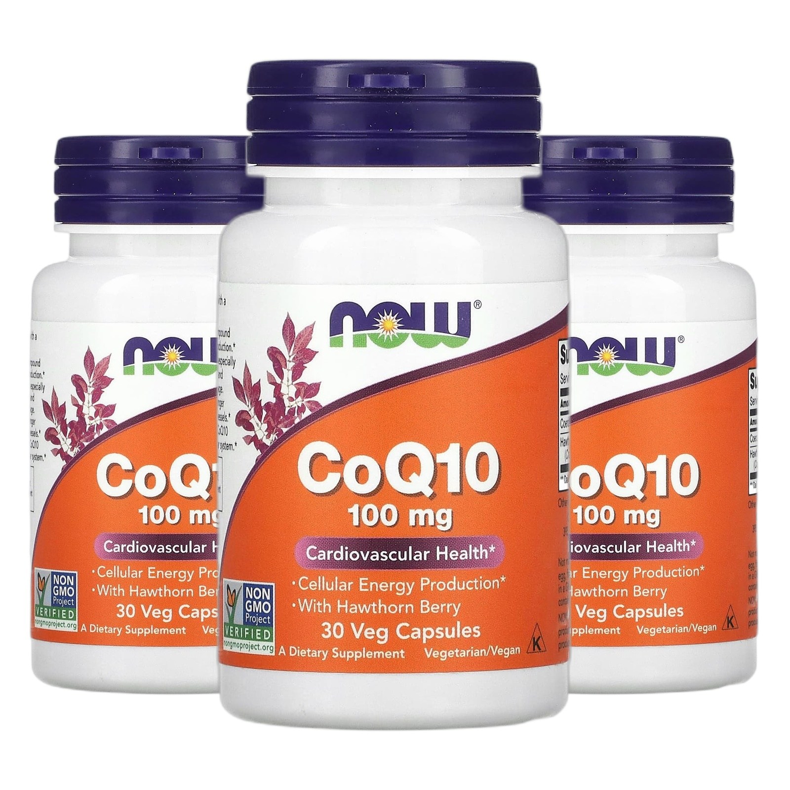 나우푸드 코큐텐 CoQ10 코엔자임 Q10 100mg 베지 캡슐 30정 2+1 3개