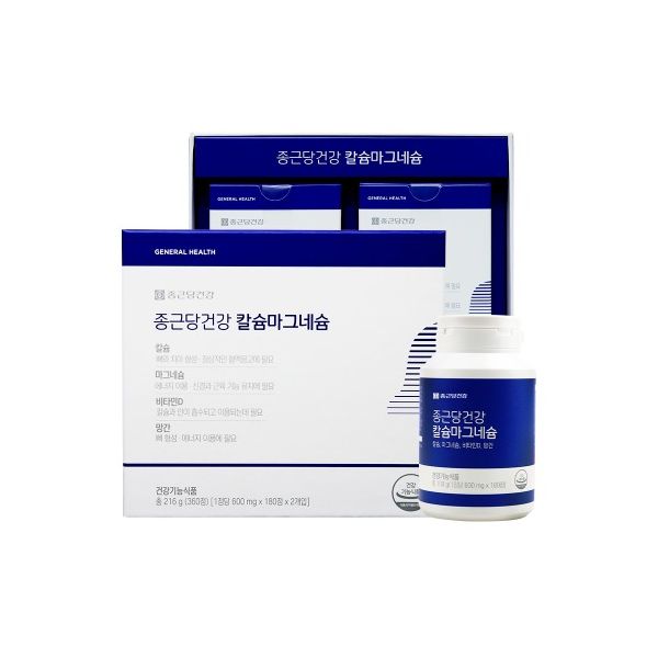 종근당건강 칼슘 마그네슘 망간 비타민D 600mg x 360정