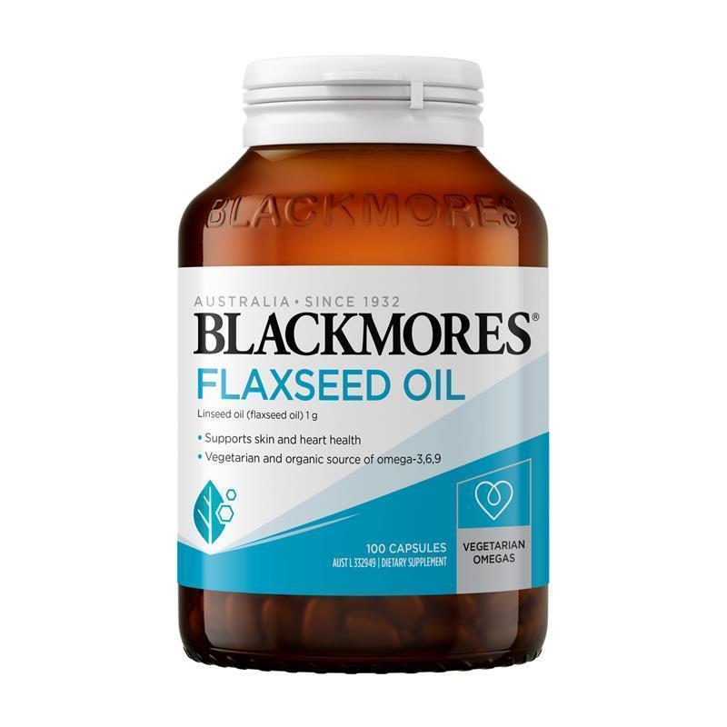 프리미엄 호주 블랙모어스 식물성 오메가 3 6 9 리놀레산 영양제 아마씨유 1000mg 100 캡슐 로켓직송 1개 100정