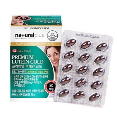 내츄럴플러스 프리미엄 루테인 골드 500mg x 90캡슐 1개 90정