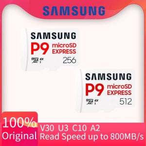 삼성 P9 마이크로 SD TF 카드 256GB 512GB 읽기 속도 최대 800MB/s 익스프레스 TF 카드 게임 메모리 카드 (스위치 비디오 게임기용)