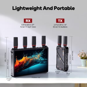 무선 HDMI 비디오 전송 시스템 송신기 수신기(LCD 화면 포함) 스트리밍 노트북 프로젝터-TV 지원 IR
