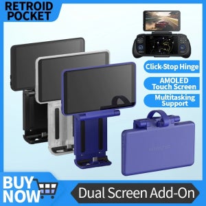 레트로이드 듀얼 스크린 애드온 5.5인치 OLED 백 클립 스크린 레트로이드 포켓 5 RP5/RPmini V2/RP4 프로 확장 디스플레이 스크린
