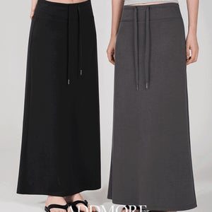 [🔴라이브 앵콜세일][IS-BASIC] msk589 이즈 리오셀 밴딩 롱스커트
