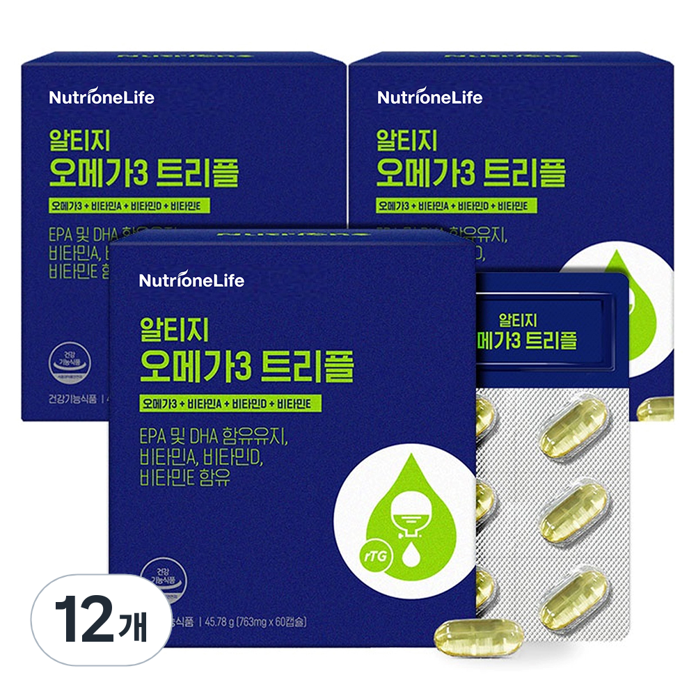 뉴트리원 알티지 오메가3 트리플 60정 12개