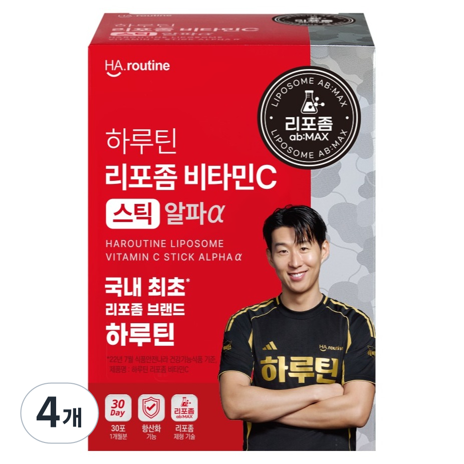 하루틴 리포좀 비타민C 스틱 알파 30p 90g 4개