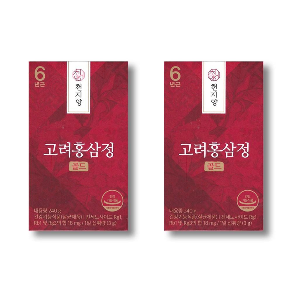 천지양 6년근 고려 홍삼정 골드 (6mg) 2개 240g