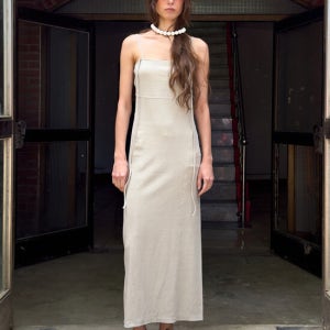 다이애그널 Two Way Long Dress (Beige)