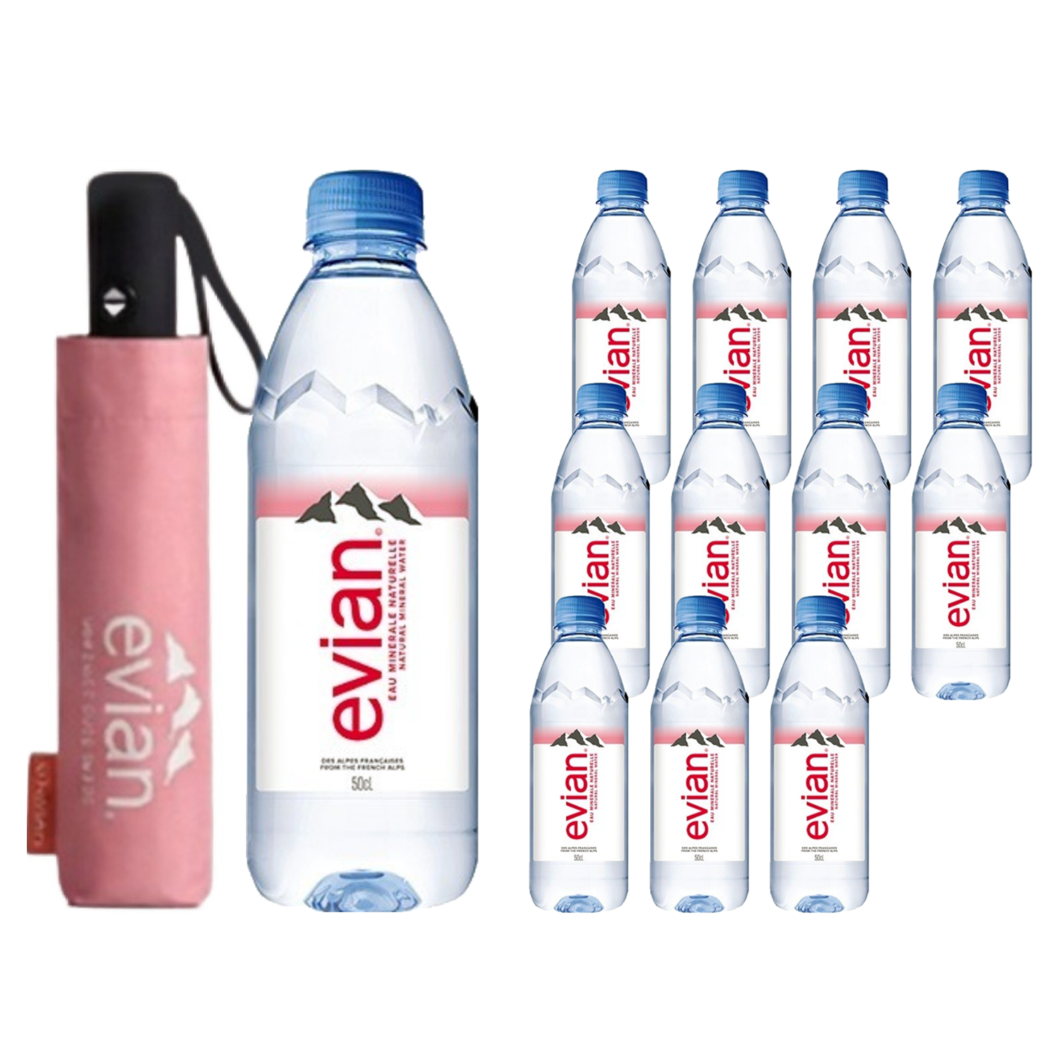 에비앙 생수 500ml x 12p + 우산 세트 (18,640원) (무료)