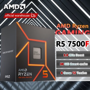 AMD Ryzen 5 7500F R5 7500F 3.7GHz 6코어 12스레드 CPU 5NM L3=32M 100-000001015 소켓 AM5 트레이 새 제품이지만 쿨러 없음