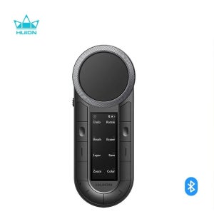 HUION k40 키다이얼 리모트 블루투스 키패드, 듀얼 다이얼, 60개 사용자 지정 가능 키, OLED 디스플레이 및 드로잉용 매크로 기능 탑재