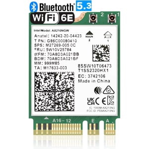 트라이 밴드 WiFi6E AX210 무선 2.4Gbps 블루투스 5.3 802.11AX 무선 Wi-Fi 6 AX210 인텔 AX210NGW M.2 NGFF Wlan WiFi 카드용