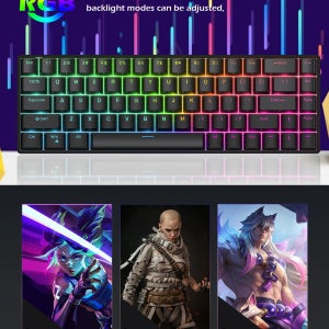 Raven68 핫 스왑 가능 유선 자기 축 기계식 키보드 8K 반환 속도 사용자 정의 키 범위 전자 스포츠 게임 키보드