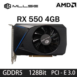 MLLSE AMD RX 550 4GB 그래픽 카드 GDDR5 128비트 DVI HDMI DP PCI-E 3.0 라데온 GPU Rx 550 게이밍 비디오 카드 비디오 카드