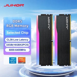 JUHOR 메모리 램 DDR5 RGB 16GB 6000MHz 6400MHz 데스크탑 PC5 컴퓨터 고성능 DIMM 메모리