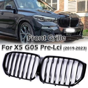 BMW X5 시리즈 G05 2019-2023용 로워 프론트 키드니 범퍼 M 스타일 글로스 블랙 그릴 카본 파이버 레이싱 그릴 교체품