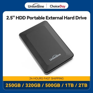 UnionSine 2.5’ 휴대용 외장 하드 드라이브 - USB3.0 고속 - 1TB/750GB/500GB/320GB - PC 데스크탑 노트북 Mac과 호환 가능