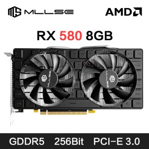 MLLSE AMD RX 580 8GB 2048SP 게이밍 그래픽 카드 GDDR5 256Bit PCI-E 3.0 ×16 6핀 라데온 GPU Rx 580 비디오 카드