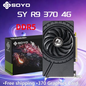 SOYO AMD Radeon R9 370 4GB GDDR5 그래픽 카드 HDMI+DP+DVI PCIe3.0x16 28NM 256bit 비디오 카드 PC 게임 데스크탑 컴퓨터 구성 