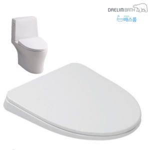 대림바스 양변기커버 상부조립형 특대형 D형 무소음 TSC-415D  1개  단일