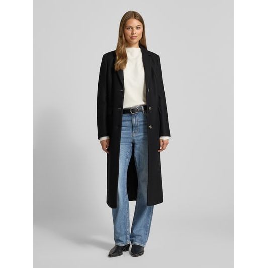 TOMMY HILFIGER 레귤러 핏 울코트 캐시미어 블랙 WW0WW47445 여성