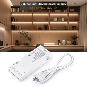 LED 스트립 드라이버 EU 미국 전원 공급 장치 어댑터 옷장 캐비닛 6/10x Dupont 포트 24W 36W 60W 100W 조명 변압기