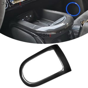 Hyundai Ioniq 5 2023+ U 모양 인테리어 스트립 충전기 포트 상단 커버 실제 탄소 섬유 장식 액세서리