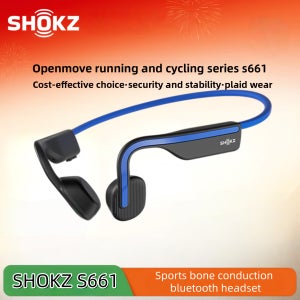 SHOKZ S661 OpenMove 골전도 헤드폰, 블루투스 오픈형 스포츠 이어버드, IP55 방수, 마이크가 있는 무선 헤드셋