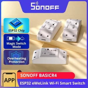 SONOFF BASICR4 WiFi 스마트 스위치 ESP32 매직 스위치 모드 S-MATE2 Alexa Google이 포함된 안정적인 안전 EWeLink 원격 제어
