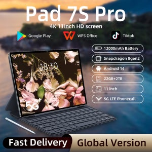 패드 7S 프로 안드로이드 14 태블릿 PC 4K 스냅드래곤8 2세대 22GB+2TB 5G 듀얼심 블루투스 와이파이 GPS 글로벌 버전 정품 11인치 태블릿