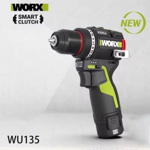 WORX WU135 무선 전기 드릴 12V 50Nm 1800rpm 브러시리스 모터 전동 드라이버 임팩트 드릴 금속 가공 스마트 컷치