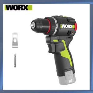 WORX WU135 무선 전기 드릴 12V 50Nm 1800rpm 브러시리스 금속 가공 스마트 클러치