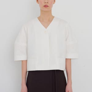 마누엘에기욤  Bella Cotton Linen Jacket