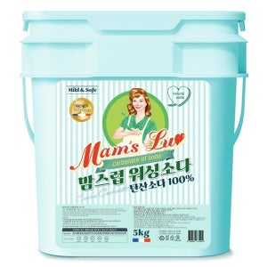 맘스럽 워싱소다 버킷 5kg x 1개 프리미엄 세탁세제 초강력 세탁보조제